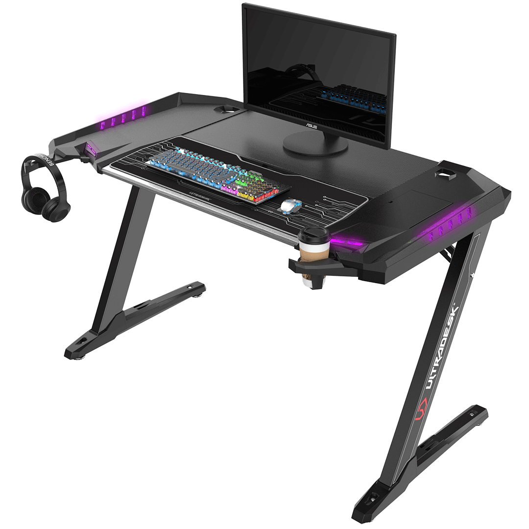 Computertisch Gaming Tisch Ultradesk Space XXL Schwarz