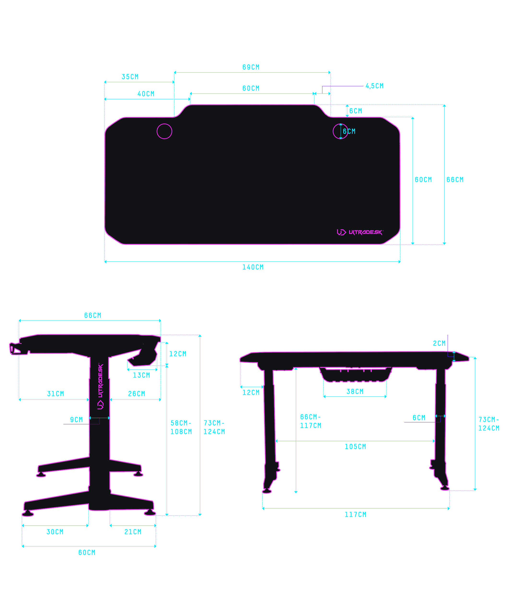 ultradesk level black