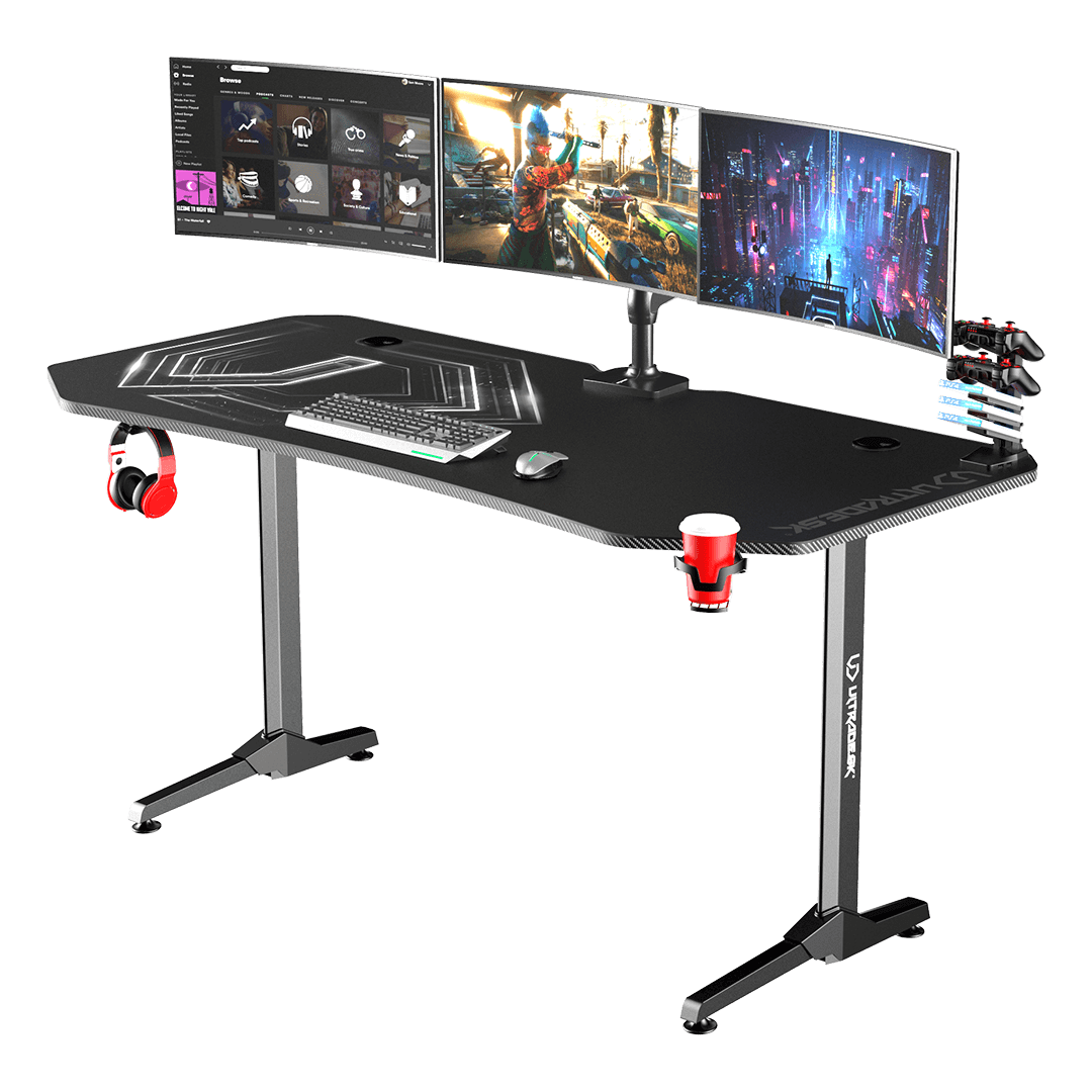 Ultradesk GRAND - Computer desk, Gaming table in large size with pad
