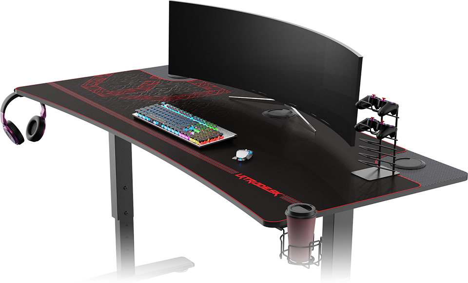 Ultradesk GRAND - Computer desk, Gaming table in large size with pad
