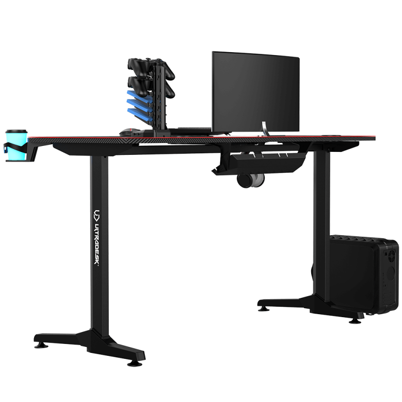 Ultradesk FRAG - Modern gaming desk with mouse pad and cool features