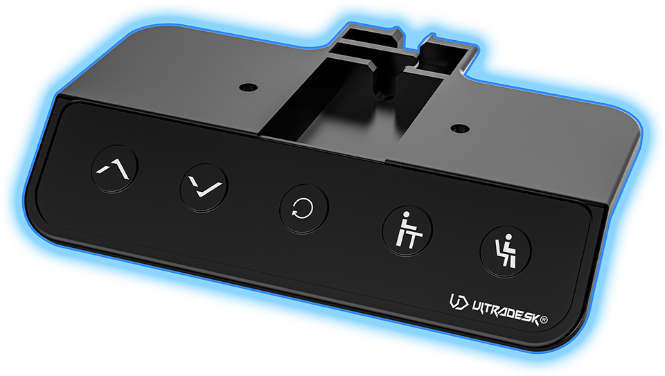 Ultradesk UPLIFT LED bureau gamer assis debout RGB