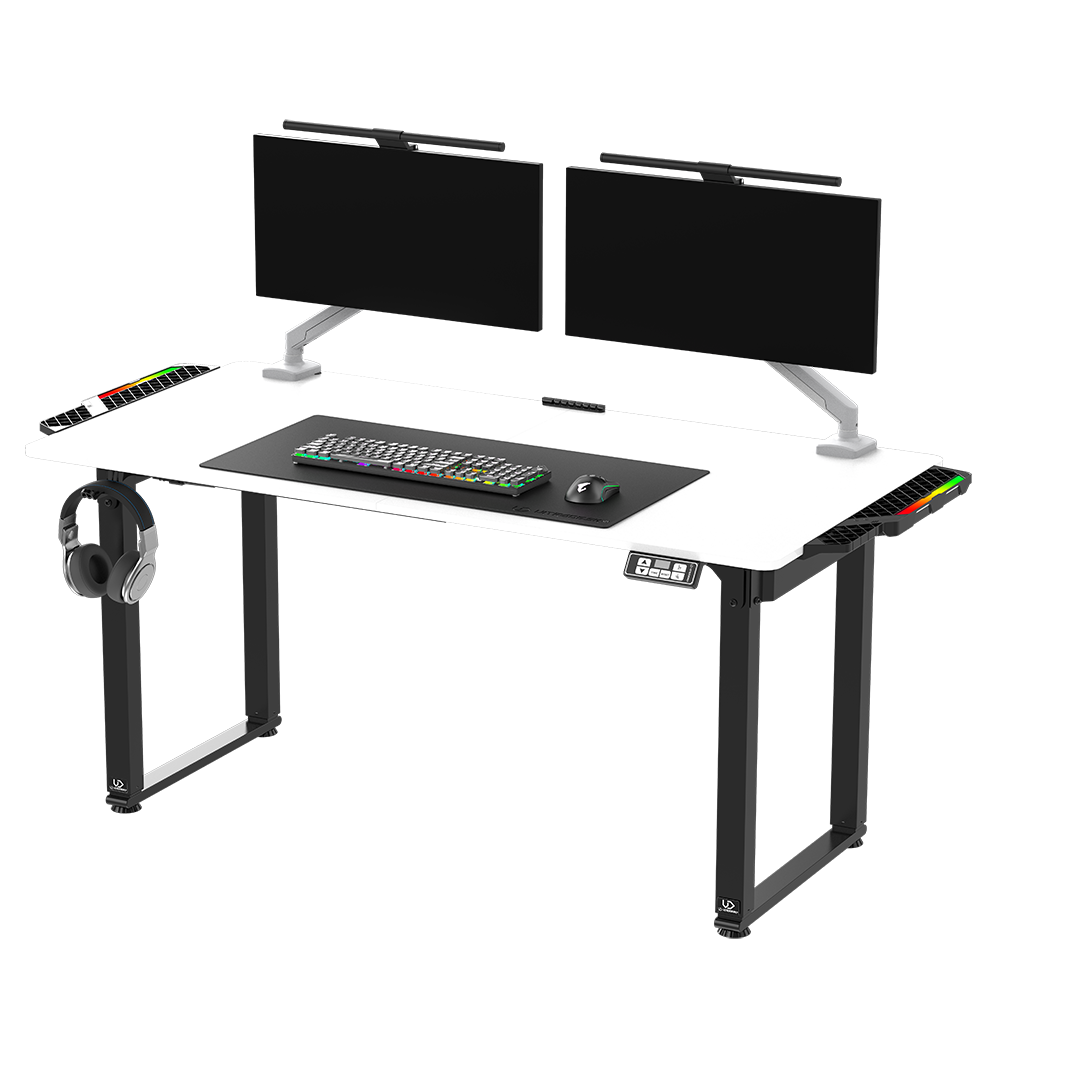 Ultradesk UPLIFT BLACK LED RGB White