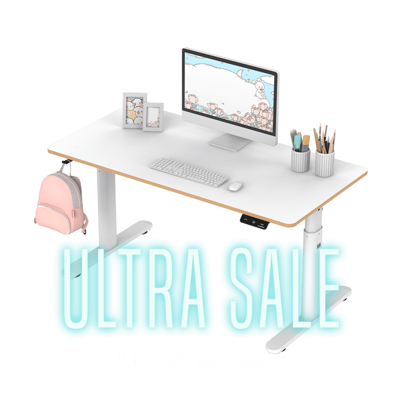 Ultradesk PULSAR - Small computer desk with electric height adjustment